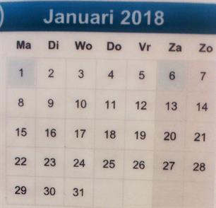 Activiteitenkalender 2018