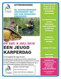 9 juli karperdag voor de jeugd (regio Noord)