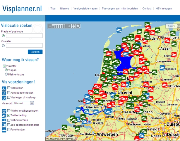 Sportvisserij MidWest Nederland - Visplanner vernieuwd en verbeterd