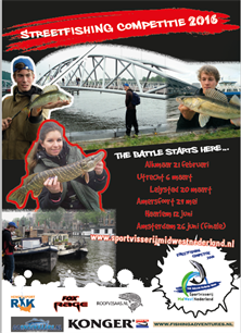 Zondag volgende wedstrijd streetfishing in Amersfoort